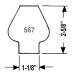 CHIMNEY 1-1/8INX2-5/8IN