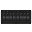 DC Water Resistant Black Circuit Breaker Panels, Horizontal - 8 Switches