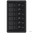 DC Water Resistant Black Circuit Breaker Panels, Horizontal - 8 Switches