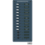 AC Main + Additional Positions Vertical Circuit Breaker Panels, AC Main + 11 Positions Breaker Panel (White Toggle)