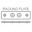 BAcking Plate for S-Style Pull-Up Cleat - Stud Mount