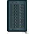 360 Panel Systems DC - 16 Positions with Analog Amp & Voltmeters, Black Toggle DC 16 Position