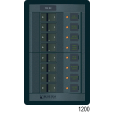 360 Panel Systems DC - 16 Positions with Analog Amp & Voltmeters, Black Toggle DC 16 Position
