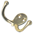 BRS DBL COAT HOOK