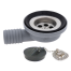 s01-0101 of Ambassador Marine 95 Degree Elbow Drain - Mirror Finish