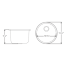 Dimensions of Ambassador Marine Cylinder Sink 11-1/2" Wide - Mirror Stainless Steel Finish, Without Mounting Studs