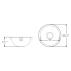 Dimensions of Ambassador Marine Half Sphere Sink 10-1/2" Wide - Brushed Stainless Steel Finish, Without Studs