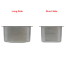 side of Ambassador Marine Rectangle Sink - Brushed SS Finish, Without Studs