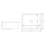 Dimensions of Ambassador Marine Rectangle Sink 20" Wide - Brushed Stainless Steel Finish, Without Studs