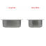 side of Ambassador Marine Rectangle Sink - Brushed SS Finish, Without Studs