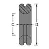 Diagram of Antal Marine Hardware Solid Rings - Low Friction