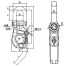 Dimensions of Asano Metal Industry Purse Seiner Snap Shackle Type-2