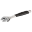 Adjustable Wrench w/ Rubber Handle & Chrome Finish