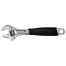 Adjustable Wrench w/ Rubber Handle & Chrome Finish