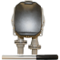 top view of Bosworth Guzzler 450 Series Thru-Deck Manual Pump - 1-1/8" Hose, Up to 10 GPM