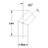 Exhaust Tubing - 45 Deg Elbow