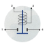Diagram of Cole Hersee Standard Solenoid - 12V, 85A Continuous Duty