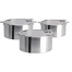 Set of 3 Stainless Steel Saucepans with Lids