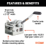 Hand-Crank 2-Speed Winch - 2,000 lbs, 10.6" Handle