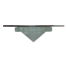 side of Davey &amp; Co. Rabetted Stainless Steel Rectangular Deck Prism - 6-1/2" x 14-1/2" Overall