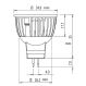 Dimensions of Dr LED Magnum MR11 LED Bulb - 10 Watt Equivalent