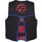 back of Full Throttle Youth Rapid-Dry Flex-Back Life Jacket - Red