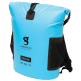 Blue Cooler Bag Front View of Geckobrands Backpack Dry Bag Cooler