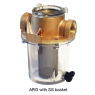 with stainless steel basket of Groco ARG Series Single Raw Water Strainer
