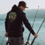 in use of Grundens Dark Seas X Grundens Watchman Hoodie