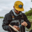 in use of Grundens Regnklader Rope Trucker