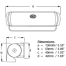 Diagram of Hella 200 Lumen Sea Hawk LED Flood Lights - Bracket Mount