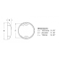 Dimensions of Hella 5" Red / Cool White Surface Mnt EuroLED 130 Touch Dome Light - White Shroud