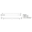 Dimensions of Hella LED Surface Strip Lamps with Switch