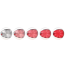 Hella 5" Red / White Surface Mnt EuroLED 130 Touch Dome Light - Black Shroud