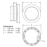 Diagram of Hella Warm White/Red Recessed EuroLED Touch Light - 5.9"