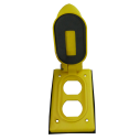 open of Hubbell Weatherproof Lift Cover for Duplex Receptacles - Box Mount