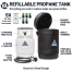 Steel Gas Growler Propane Tank with Deluxe Black Case