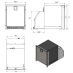 White Ice Maker - Low Profile, Stainless Steel, AC Only, Flush Mount, Dimensions