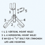 diagram of Jim-Buoy  Stanchion U Bolts 