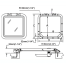 Dimensions of Man Ship Marine SS Low Profile Deck Hatch - Inside Opening - Square