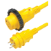 male famale plugs of Marinco 30 Amp 125V Power Cord Plus Cordsets - Yellow