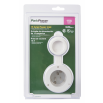 In Packaging View of Marinco White 15 Amp 125V On-Board Charger Inlet - Front Mount