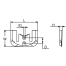 Dimensions of Martyr CM-821630C2 Mercruiser I/O Gen II Bravo Transom Plate Anode - Zinc