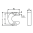 Dimensions of Martyr CM-806189 Mercruiser Inboard/Outboard - Lift Ram Horseshoe Anode - Zinc