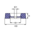Dimensions of Martyr RP Series Round Flat Plate Hull Anodes