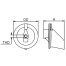 Dimensions of Martyr Yamaha Trim Fin Anode - Zinc