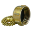 side view of Midland Metals Garden Hose End Cap with Chain- FGH