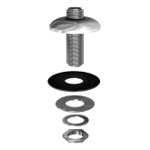seperated view of Morad Electronics VHF and UHF Antenna Pad Mount