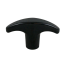 side view of Morse Controls Utility Cable Replacement T Handle - 1/4" Threads
