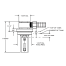 Dimensions of Perko Fuel Fill Limit Valves - Swivel Mount, EPA Compliant